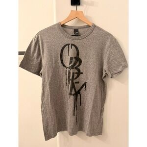 Obey Graphic T-Shirt Mens M Gray